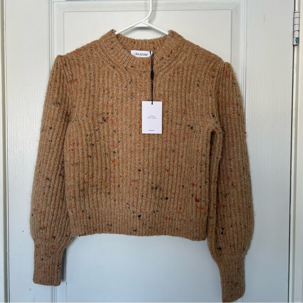 NWT NAADAM The World’s Fairest Cashmere Women's Textured Camel Sweater XS